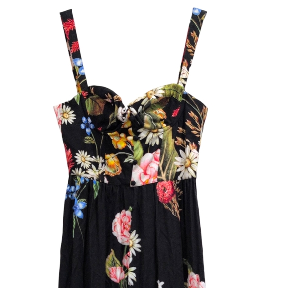 NWT Agua Bendita Dunna Moss FloralMaxi Dress Large